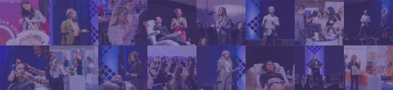 Collage of moments from the Canadian Aesthetics Expo