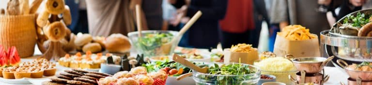 A table of food appetizers