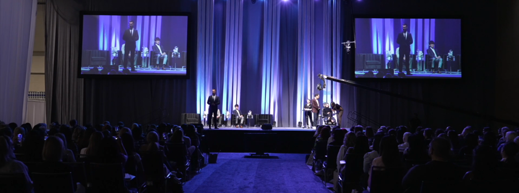 Instructor and speaker stage to contact the Canadian Aesthetics Expo.